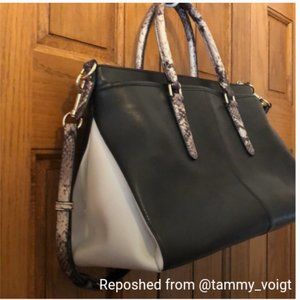 Coach Snake Skin Black / White Purse